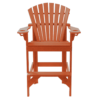 Bar Height Stationary Chair Round Back cedar