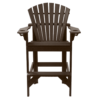 Bar Height Stationary Chair Round Back darkbrown