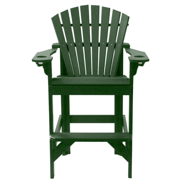 Bar Height Stationary Chair Round Back evergreen