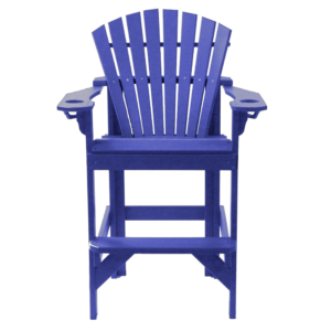 Bar Height Stationary Chair Round Back patriotblue