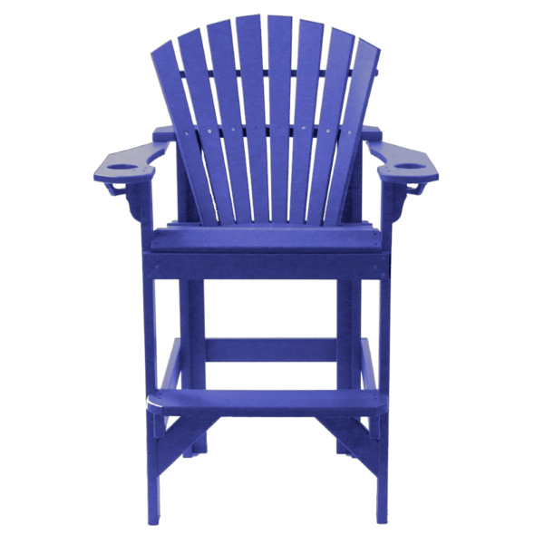 Bar Height Stationary Chair Round Back patriotblue