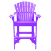 Bar Height Stationary Chair Round Back purple