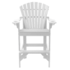 Bar Height Stationary Chair Round Back white