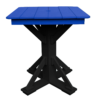 33″ Square Pub Height Table Straight Brace black blue