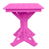 33″ Square Pub Height Table Straight Brace bubblegum