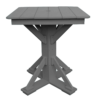 33″ Square Pub Height Table Straight Brace charcoal