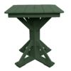 33″ Square Pub Height Table Straight Brace evergreen