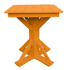 33″ Square Pub Height Table Straight Brace orange