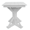 33″ Square Pub Height Table Straight Brace white