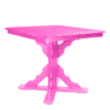 44″ Square Pub Height Table Scallop Brace bubblegum