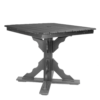 44″ Square Pub Height Table Scallop Brace charcoal