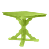 44″ Square Pub Height Table Scallop Brace limegreen