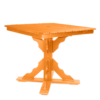 44″ Square Pub Height Table Scallop Brace orange