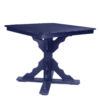 44″ Square Pub Height Table Scallop Brace patriotblue