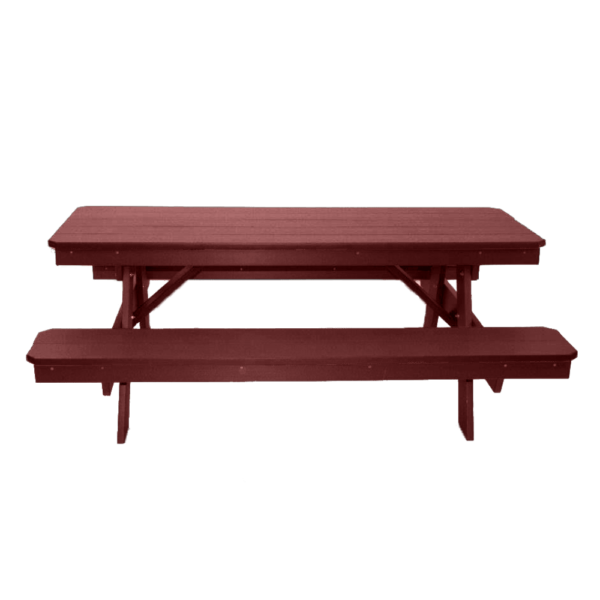 6FT Picnic Table burgundy