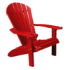 Adirondack Chair Round Back brightred