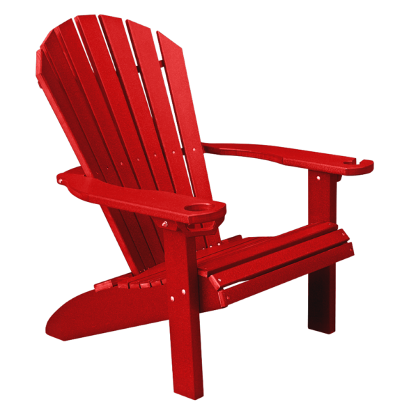 Adirondack Chair Round Back brightred