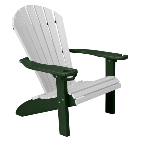 Adirondack Chair Round Back white evergreen