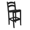 Armless Bar Height Dining Chair Ladder Back black