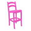 Armless Bar Height Dining Chair Ladder Back bubblegum