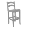 Armless Bar Height Dining Chair Ladder Back dovegray