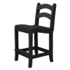 Armless Pub Height Dining Chair Ladder Back black