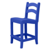 Armless Pub Height Dining Chair Ladder Back blue 1