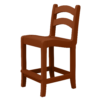 Armless Pub Height Dining Chair Ladder Back cedar