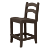 Armless Pub Height Dining Chair Ladder Back darkbrown