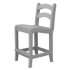 Armless Pub Height Dining Chair Ladder Back dovegray