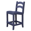 Armless Pub Height Dining Chair Ladder Back patriotblue