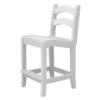 Armless Pub Height Dining Chair Ladder Back white