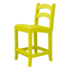 Armless Pub Height Dining Chair Ladder Back yellow