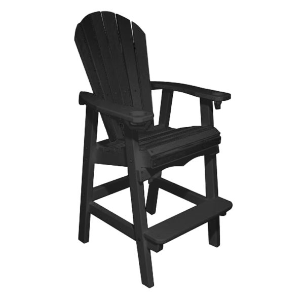 Bar Height Stationary Deck Chair black