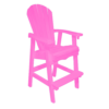 Bar Height Stationary Deck Chair bubblegum