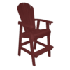 Bar Height Stationary Deck Chair burgundy