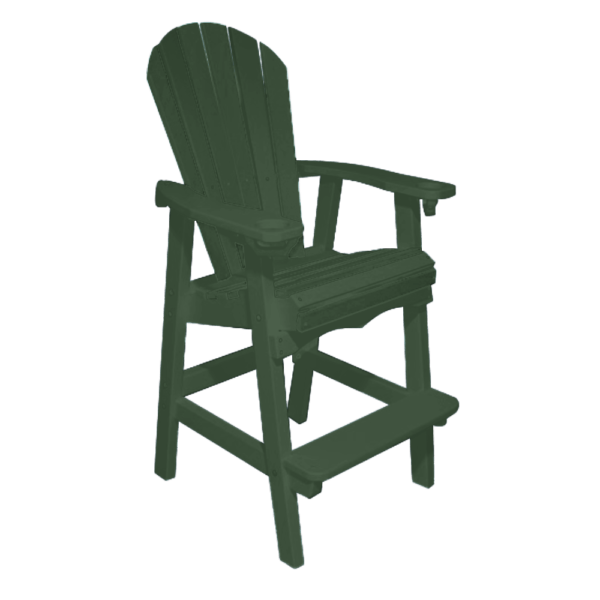 Bar Height Stationary Deck Chair evergreen