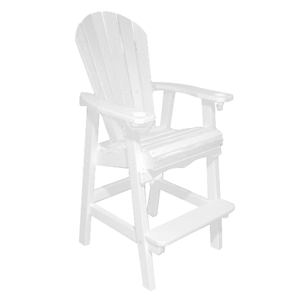 Bar Height Stationary Deck Chair white