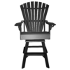 Bar Height Swivel Chair Round Back black
