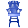 Bar Height Swivel Chair Round Back blue