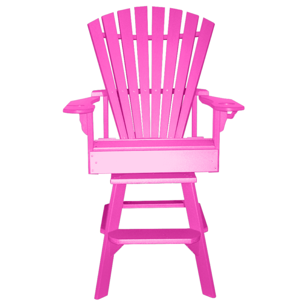 Bar Height Swivel Chair Round Back bubblegum