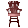 Bar Height Swivel Chair Round Back burgundy