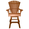 Bar Height Swivel Chair Round Back cedar