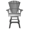 Bar Height Swivel Chair Round Back charcoal