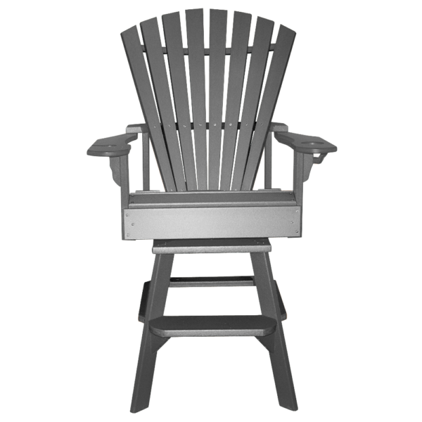 Bar Height Swivel Chair Round Back charcoal