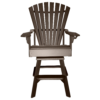 Bar Height Swivel Chair Round Back darkbrown