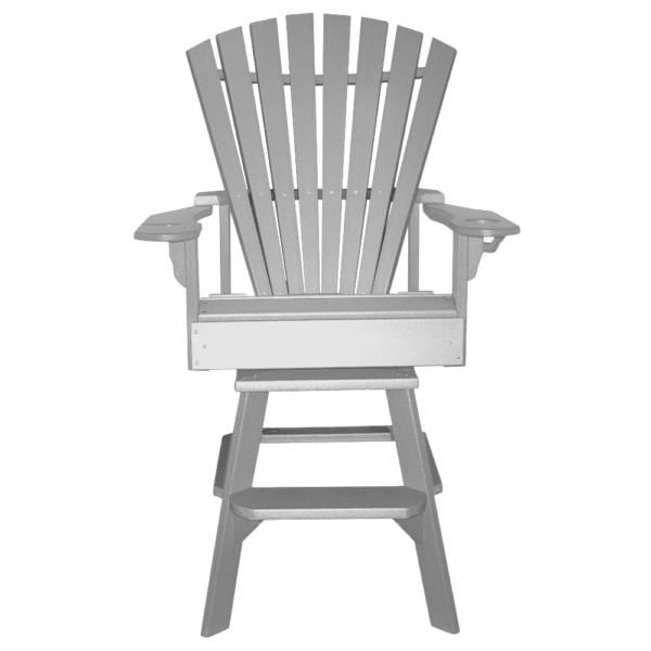 Bar Height Swivel Chair Round Back dovegray