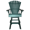 Bar Height Swivel Chair Round Back evergreen