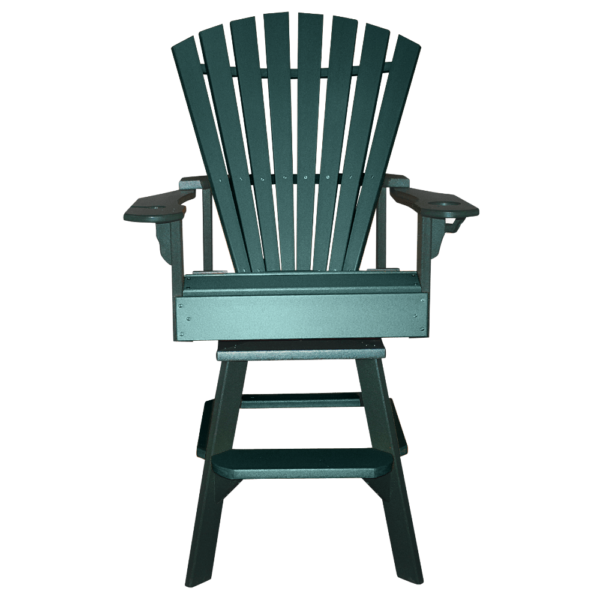Bar Height Swivel Chair Round Back evergreen