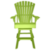 Bar Height Swivel Chair Round Back limegreen